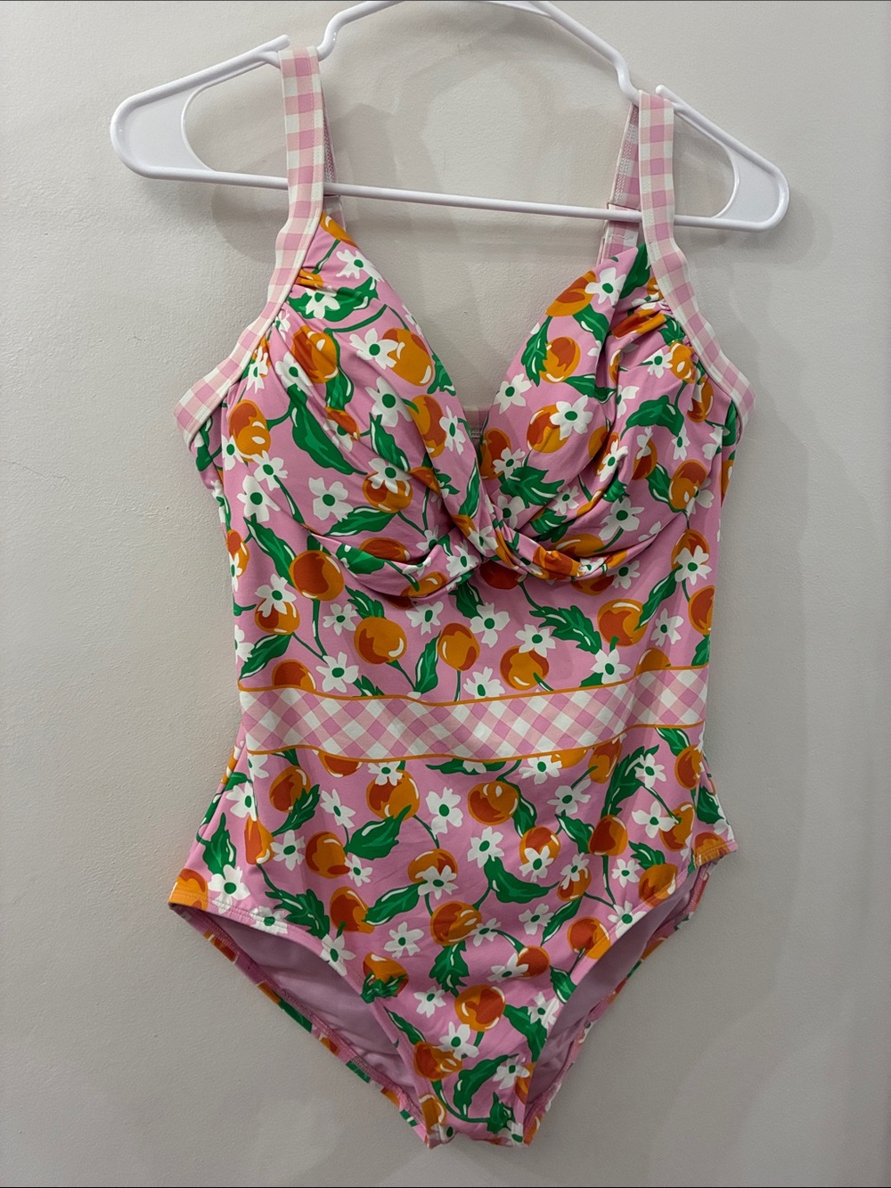 Lands End and Draper James Pink Floral One-Piece Swimsuit A size 10 D